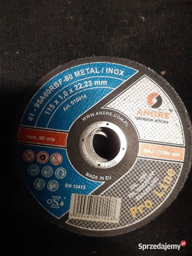 Tarcza do cięcia stali 115x1x22 ANDRE Łęczna