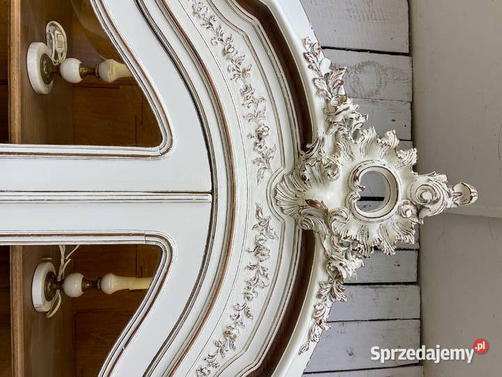 Biała BIBLIOTEKA witryna Rokoko LUDWIK XV Wrocław sprzedam