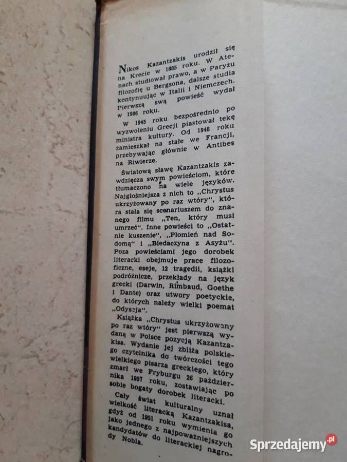 Nikos Kazantzakis Chrystus ukrzyżowany raz