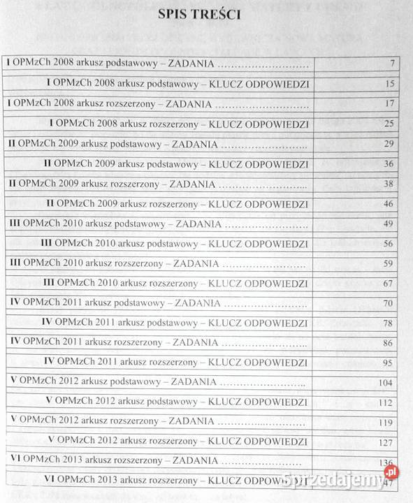Chemia Zbiór zadań z odpowiedziami 20022013 Tom Kultura i Rozrywka Chełm sprzedam