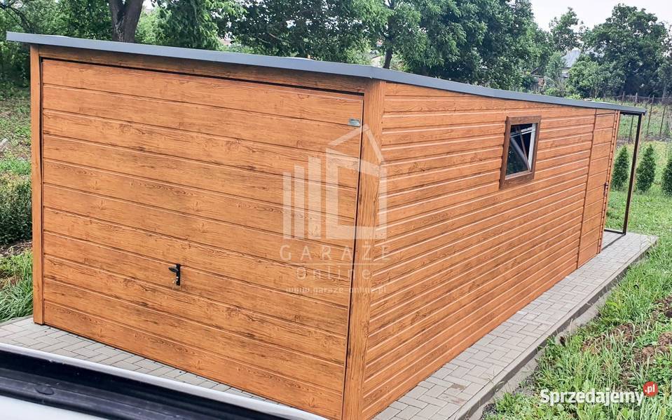 GARAŻ BLASZANY 3m x 6m spad tył Brama wiata samodzielny Tarnów