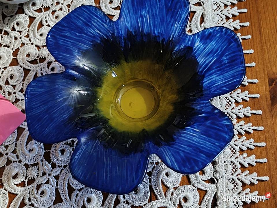 Świecznik szkło vintage Legnica sprzedam