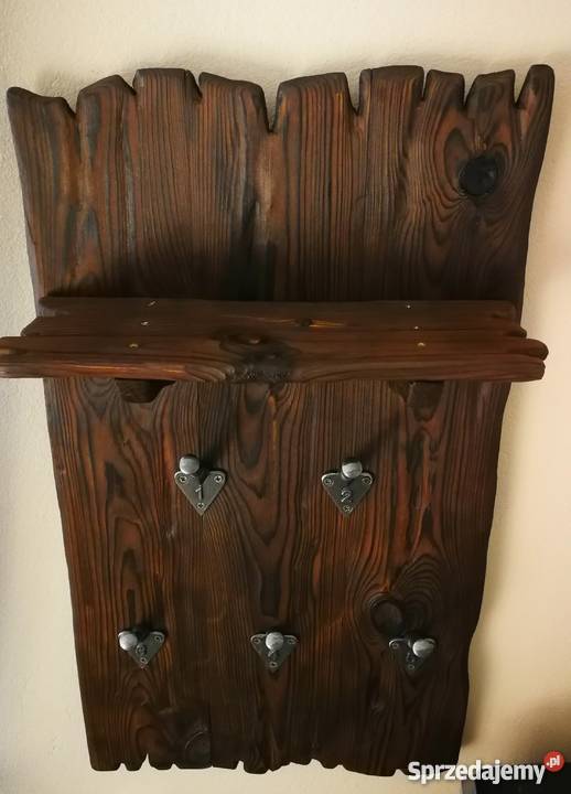 Wieszak drewniany vintage rustykalny loft Krasów