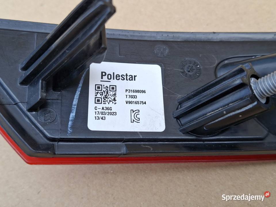 POLESTAR II 2 LAMPKA ODBLASK ZDERZAKA TYŁ LEWA Bieleń