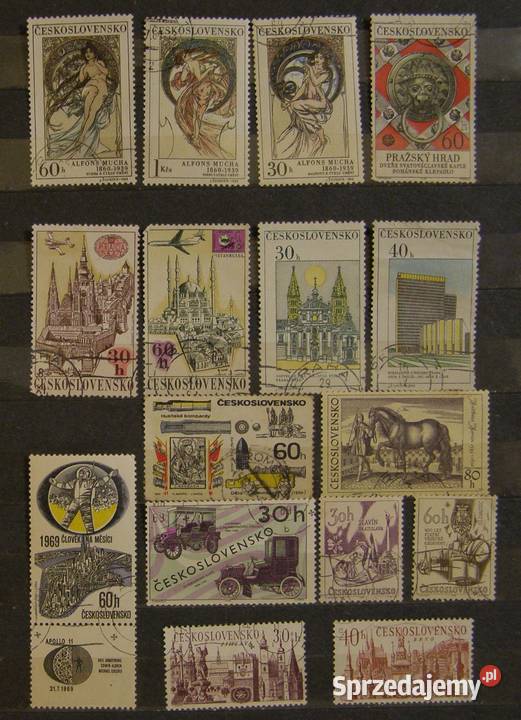 Znaczki pocztowe Czechosłowacja Zestaw 4 Łódź sprzedam
