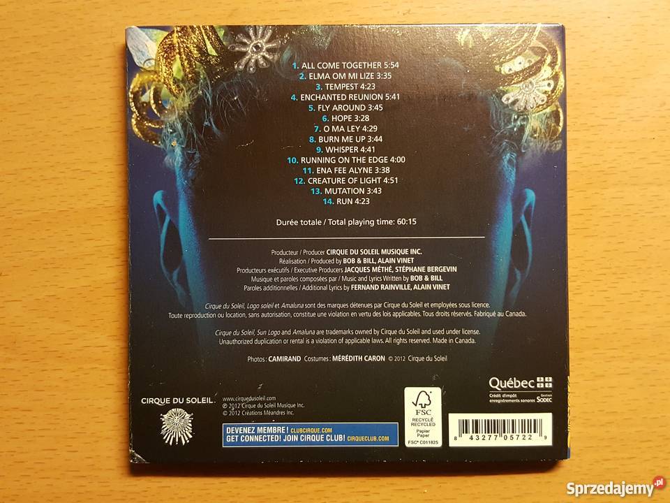 PŁYTA CD Cirque du Soleil AMALUNA bilet Złotniki