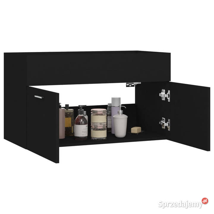 Szafka pod umywalkę czarna 80x385x46 WM804657 Warszawa