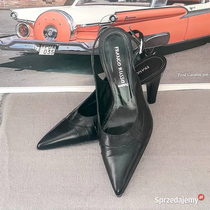 Unikatowe czarne szpilki Franco Russorozmiar Radom