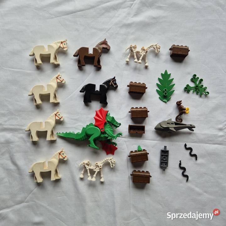 Klocki lego koniki smok skrzynie małpka itd Brzesko