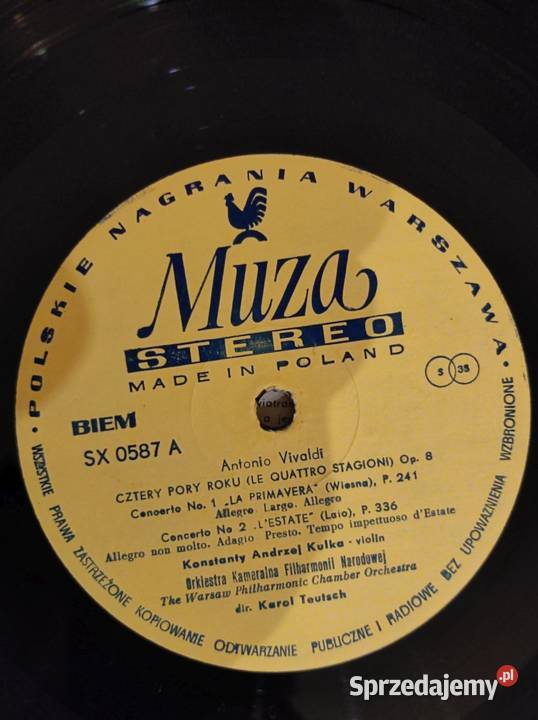 1969 Antonio Vivaldi Le Quattro Stagioni Cztery klasyczna Kielce