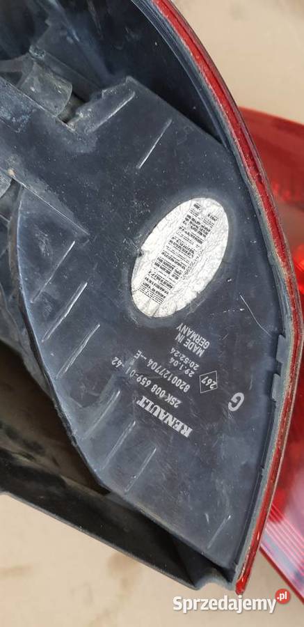 Lampy Tylne kplEuropa Renault Scenic II 2005r Lewe Elbląg