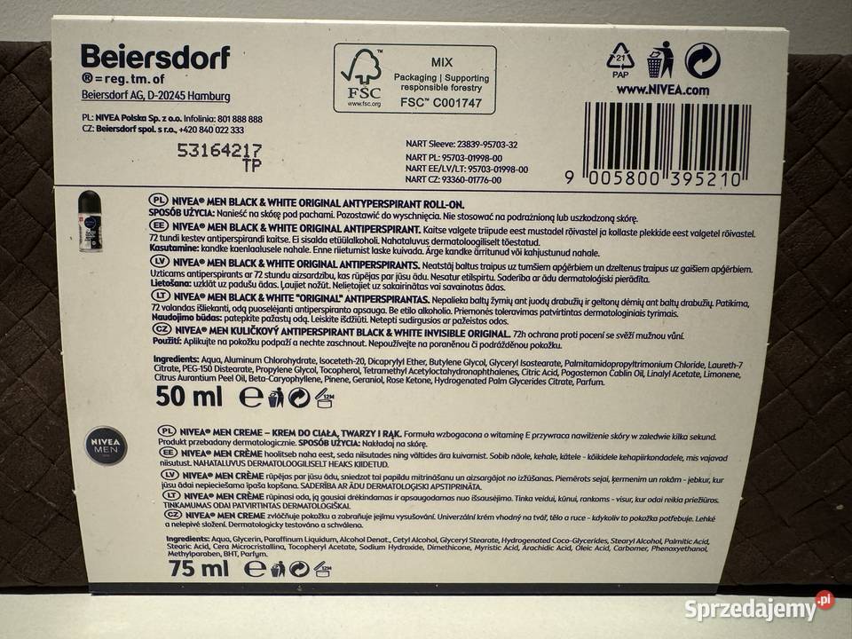 Nivea Men Sensitive Elegenca zestaw z Poznań