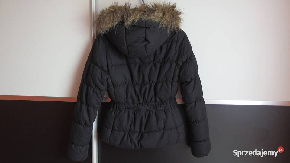 czarna watowana pikowana puchowa kurtka hm kujawsko-pomorskie Toruń