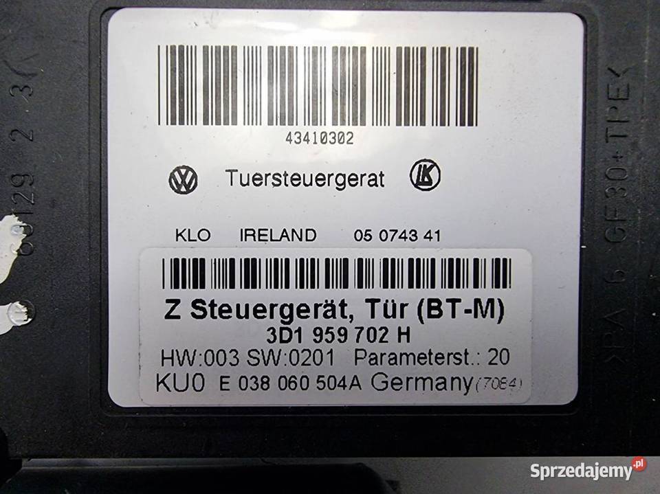 SILNICZEK SZYBY PP VOLKSWAGEN PHAETON II LIFT Lipno