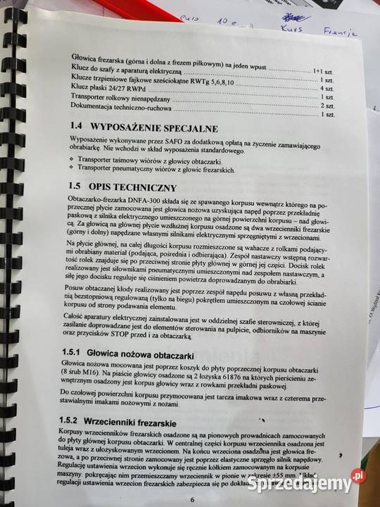 Obtaczarka frezarka SAFO DNFA 300 Karsin