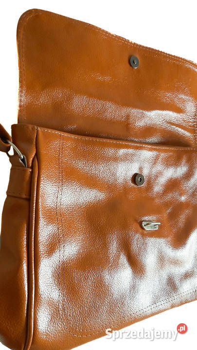 Skórzana listonoszka w stylu vintage retro duża Kraków