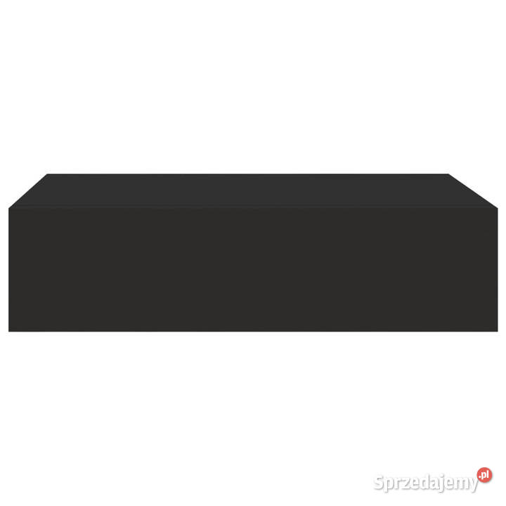 Półka ścienna z szufladą czarna 40 x 235 x 10 Warszawa
