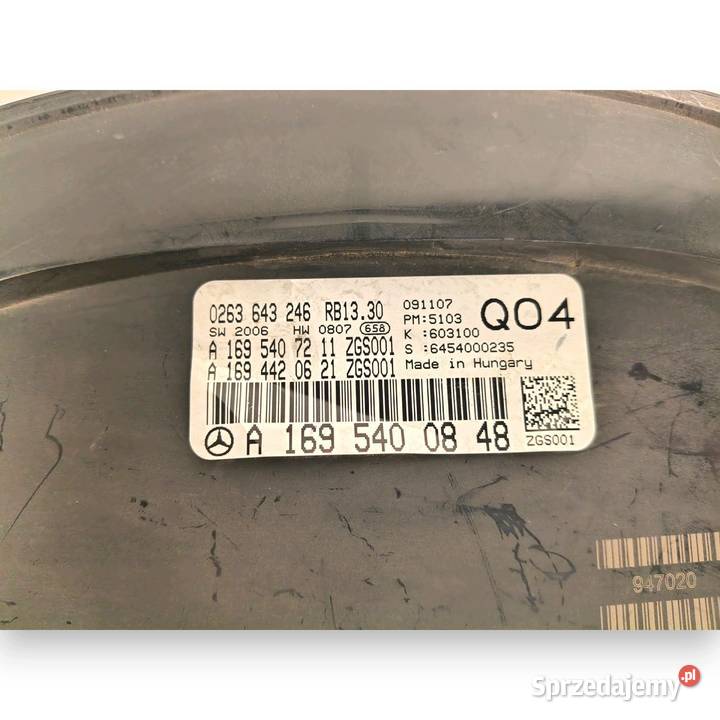 LICZNIK ZEGARY A1695400848 Mercedes W169 20 CDI lubelskie Chełm sprzedam