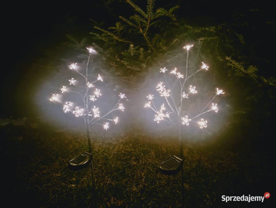 Hit NOWE Lampki solarne LED Drzewko kwiatków