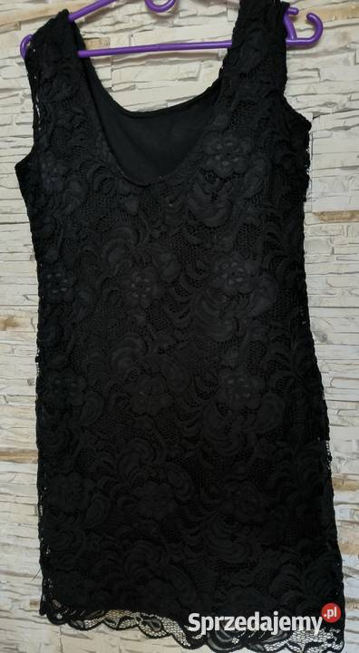 Sukienka koronkowa czarna mini wizytowa Gdańsk
