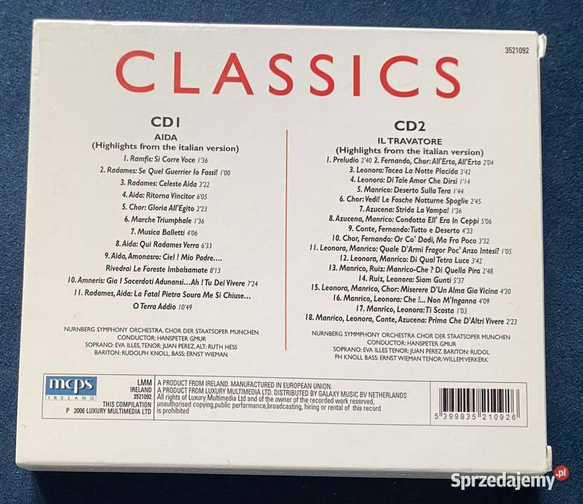 Cd Classics GVerdi Ruda Śląska