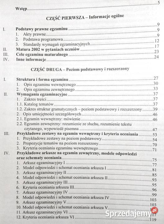 Informator syllabus Matura z języka angielskiego Chełm sprzedam