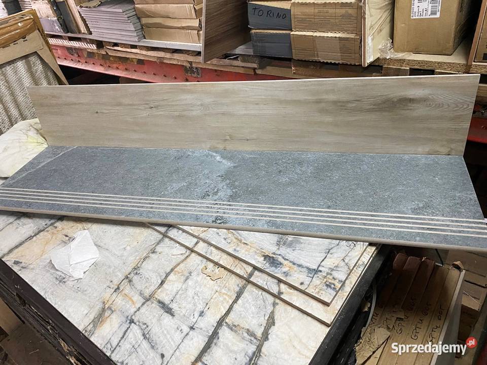 płytki schodowe 30x120 stone podstopnica drewno małopolskie Zakopane