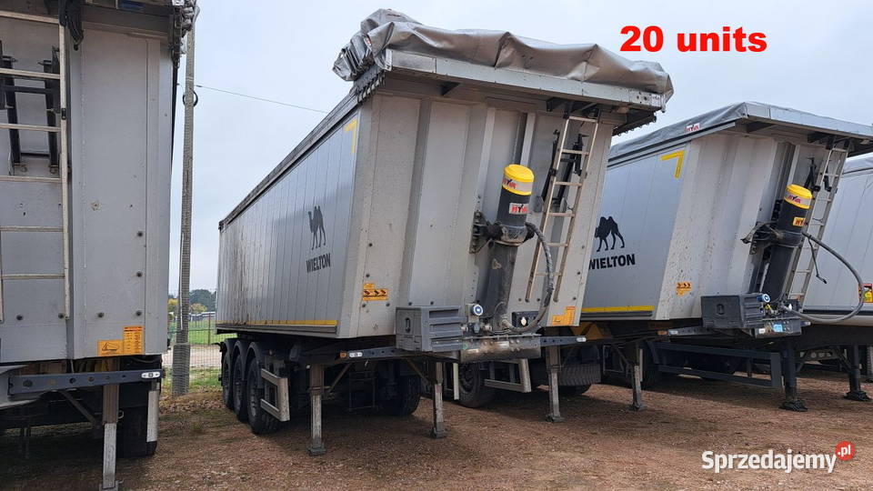 Wielton NW3 waga 62 t poj 38m3 elek dach Teflon wywrotki Kraków