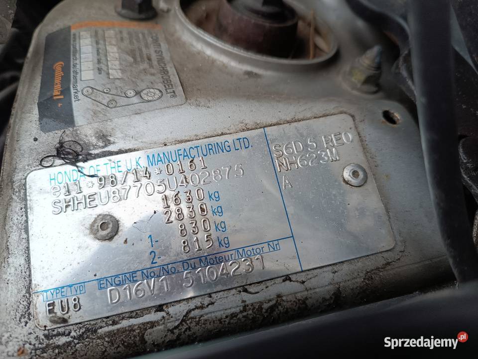 Honda Civic 16 D16V1 cewka zapłonowa denso osobowe Częstochowa