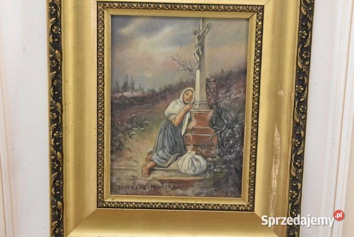 Józef Chełmoński Kobieta Kapliczce Religijny małopolskie Kraków sprzedam