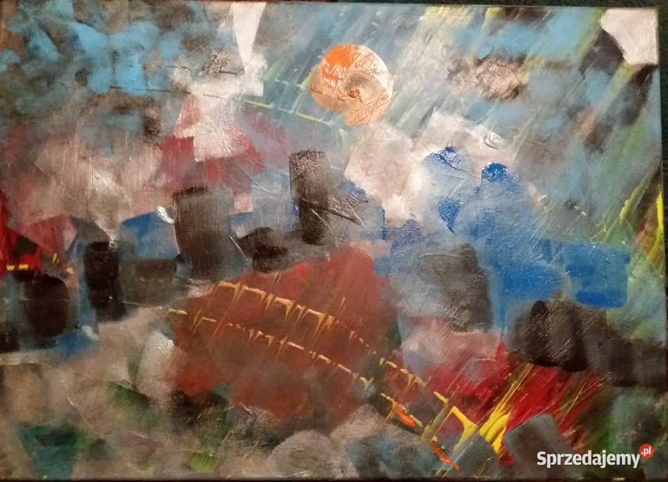 Pociągi pod nadzorem obraz malowany