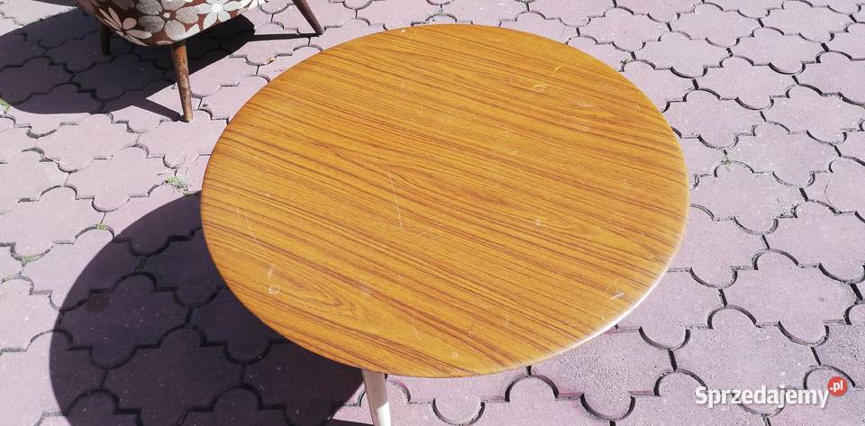 Stolik okrągły PRL art deco kawowy mazowieckie Garwolin