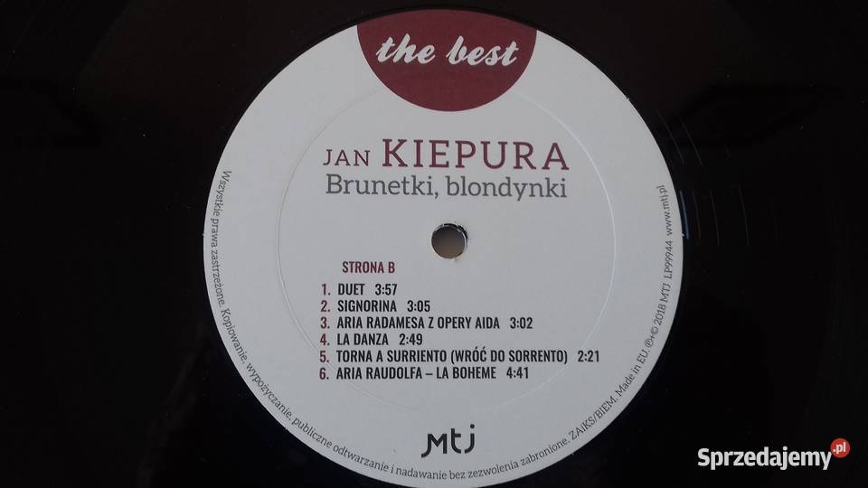 Winyl Jan Kiepura the best sprzedam małopolskie