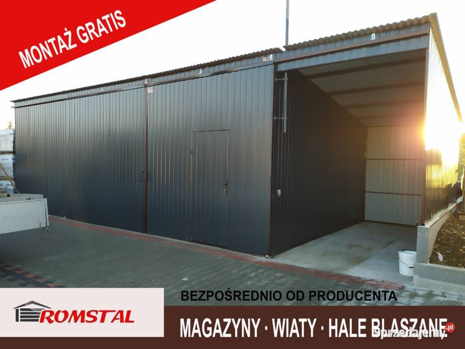 Duży Garaż Blaszany - Blaszak - Wiata - Hala  - ROMSTAL