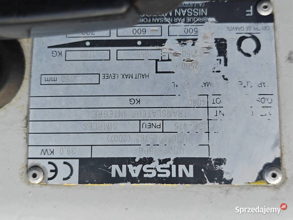 Wózek Nissan FG25 25T Lpg Triplex 48m Pozycjoner świętokrzyskie Sandomierz sprzedam