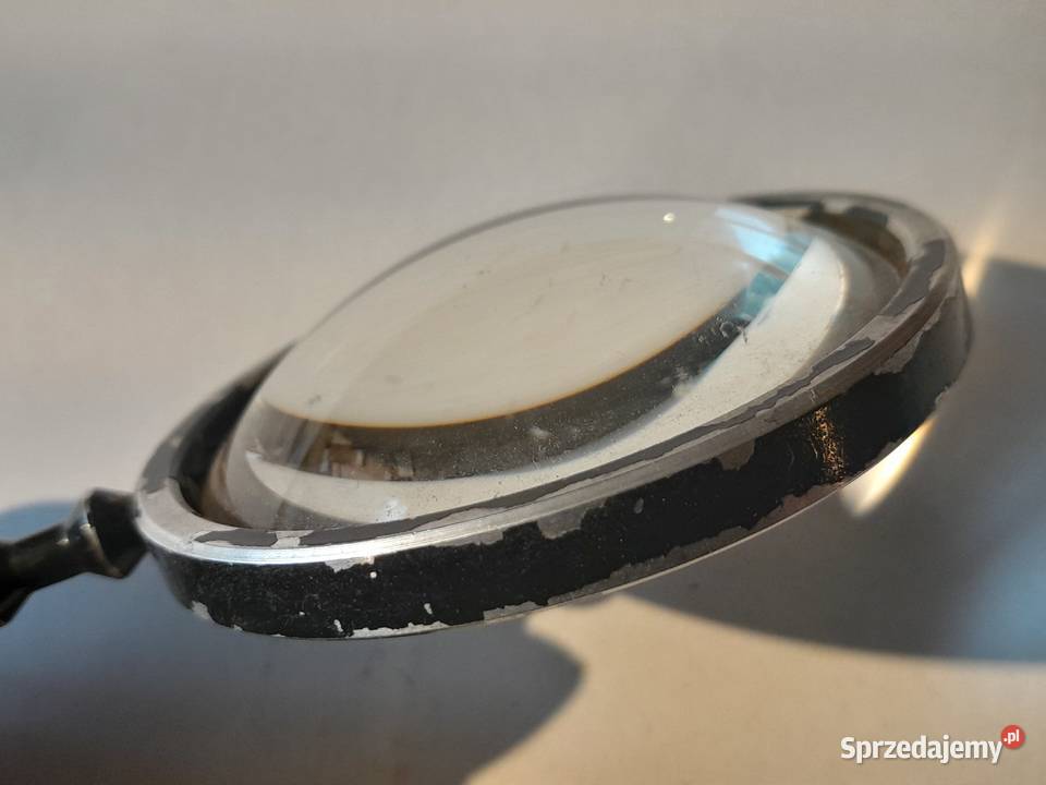 Stara duża lupa szkło powiększające z czasów PRL Dąbrowa Górnicza