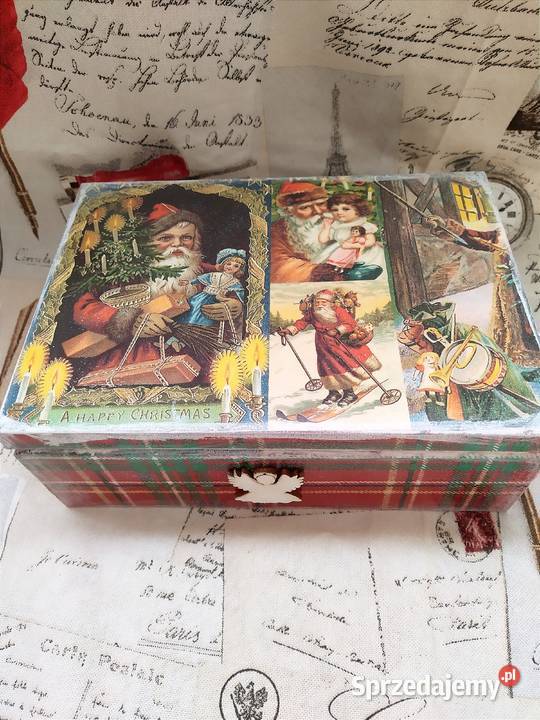 Zestaw bombek decoupage w ozdobnym pudełku Czarków