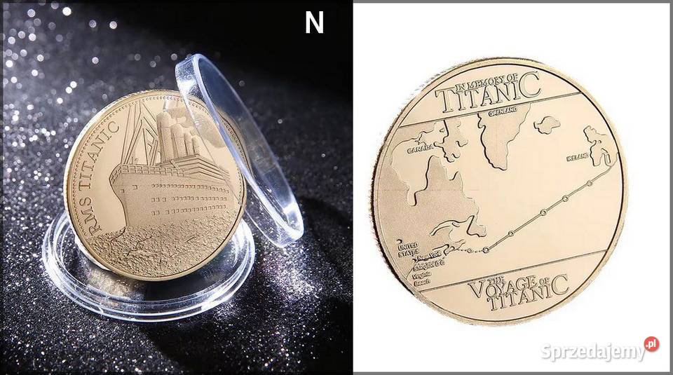 Monety pamiątkowe repliki w kolorze złotym 8 Głuchołazy