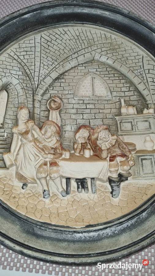 Talerz Dekoracyjny Gipsowy Vintage