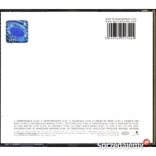Michael Jackson Invincible CD Audio Oryginalne