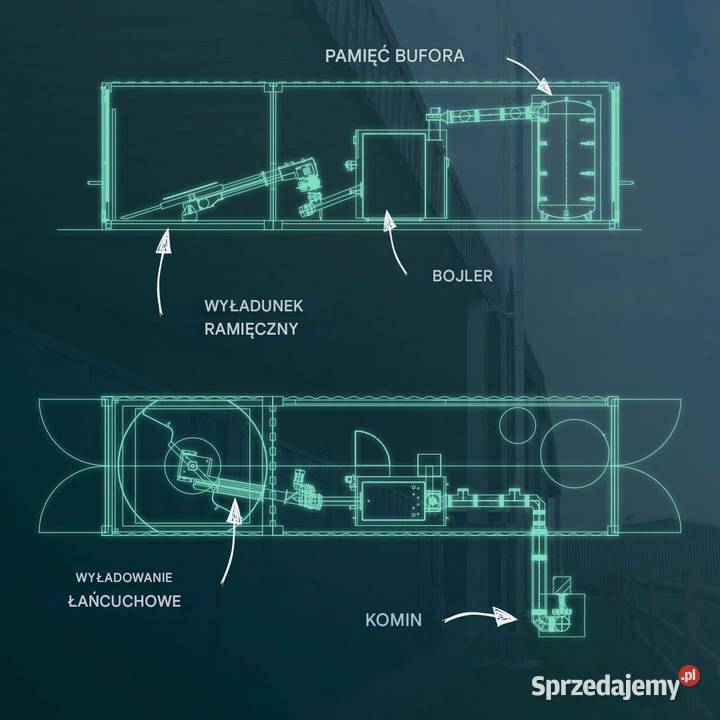 Kotłownia Kontenerowa Piec na Trociny Zrębki Kożuchów