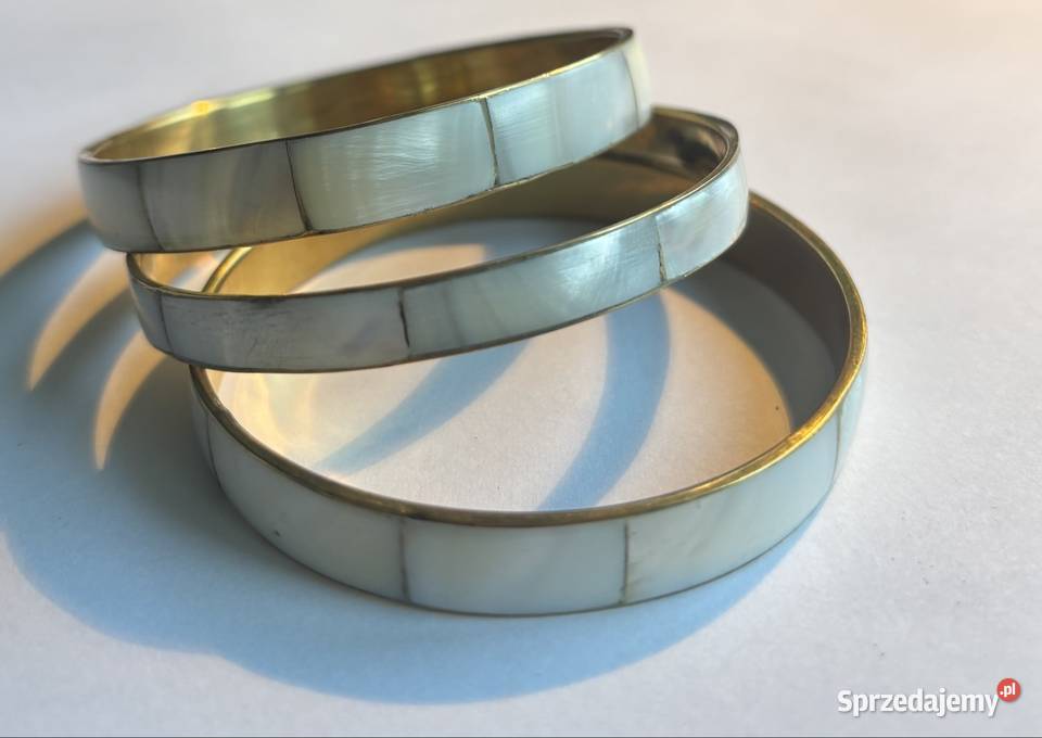 Bransoletki mosiądz i macica perłowa Bransoletki Bydgoszcz sprzedam