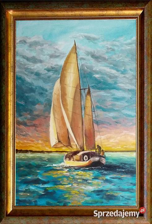 Obraz olejny Żaglówka lubelskie Lublin sprzedam