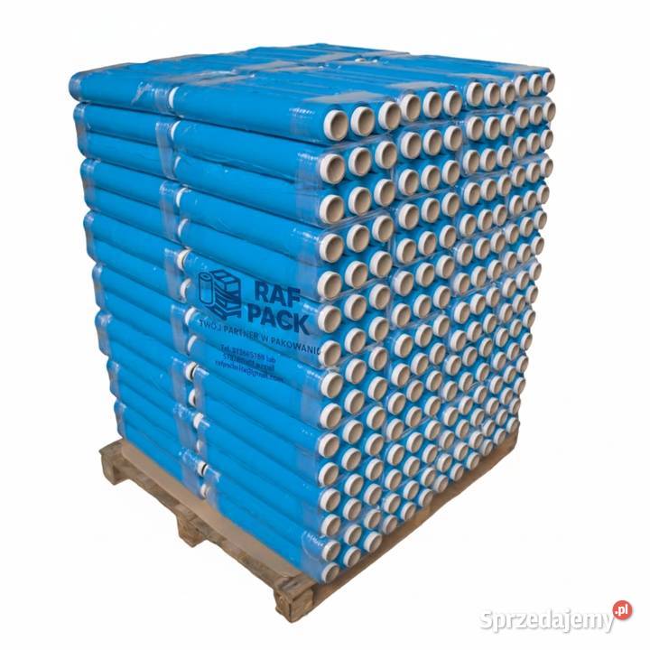Folia stretch ręczna 25 niebieska paleta 440 Plandeki i folie