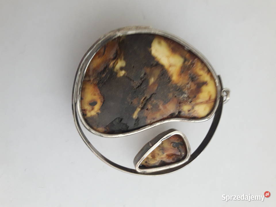 Wisior bursztyn bałtycki 64gram srebrne Białystok