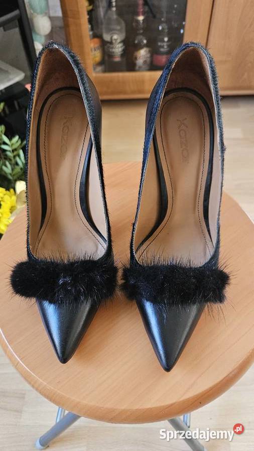 Szpilki Kazar 38 całe ze skóry z podeszwami zachodniopomorskie Szczecin