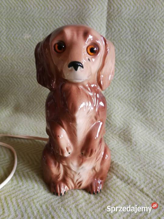 Porcelanowa Lampka Jamnik Lippelsdorf lata