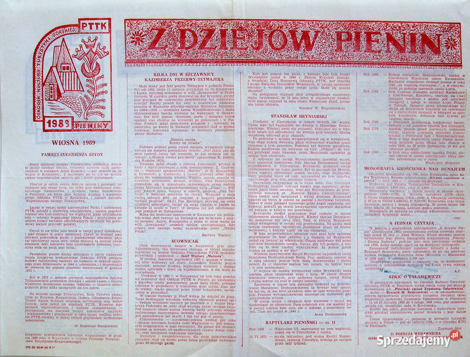 Z dziejów Pienin Informator KTG PTTK Limanowa