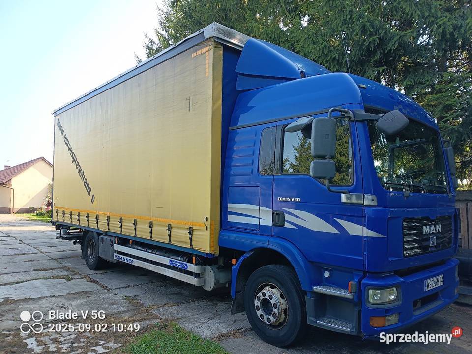 MAN TGM 15280 firana winda Bar wszystko sprawne pełny VAT Orońsko sprzedam