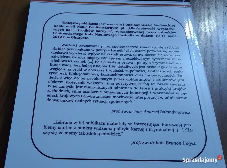 Bezcelowość współczesnych kar i środków karnych pomorskie Gdańsk